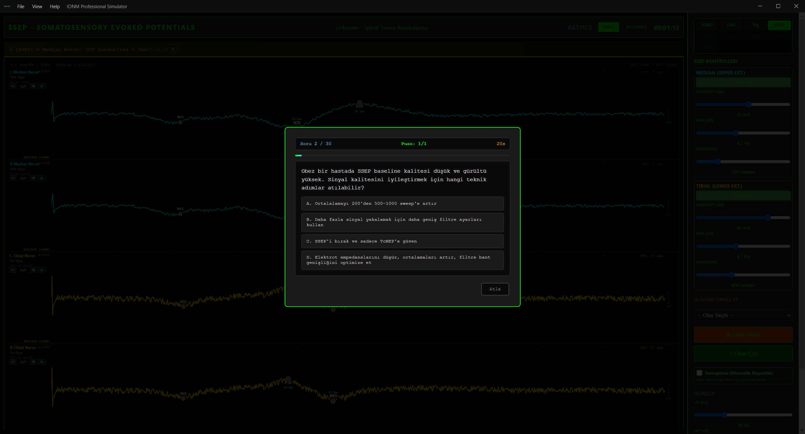 SSEP Klinik Sınav — Soru Ekranı