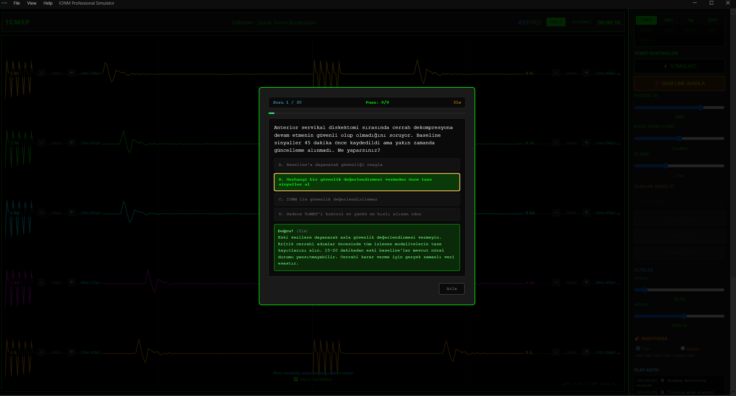 TcMEP Klinik Sınav — Detaylı Yanıt ve Açıklama